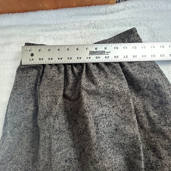 Jo No Fui Womens Wool Blend A-Line Skirt Black Gray Pockets Lined Made in Italy - Picture 6 of 9